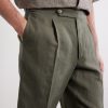 Straight-Leg Pleated Linen Shorts - CU Straight-Leg Pleated Linen Shorts - CU