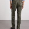 Straight-Leg Pleated Linen Suit Trousers - BK Straight-Leg Pleated Linen Suit Trousers - BK