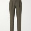 Straight-Leg Pleated Linen Suit Trousers Straight-Leg Pleated Linen Suit Trousers
