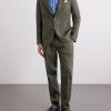 Straight-Leg Pleated Linen Suit Trousers - OU Straight-Leg Pleated Linen Suit Trousers - OU