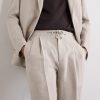 Straight-Leg Pleated Linen Suit Trousers - CU Straight-Leg Pleated Linen Suit Trousers - CU