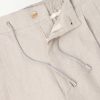 Straight-Leg Pleated Linen Suit Trousers - E1 Straight-Leg Pleated Linen Suit Trousers - E1