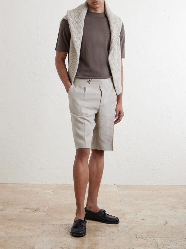 Knitted Cotton T-Shirt - OU Knitted Cotton T-Shirt - OU