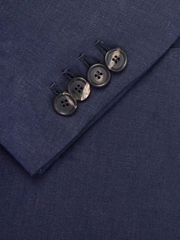 Linen Single-Breasted Blazer - E1 Linen Single-Breasted Blazer - E1