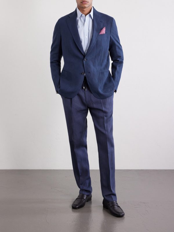 Linen Single-Breasted Blazer - E3 Linen Single-Breasted Blazer - E3