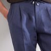 Straight-Leg Pleated Linen Suit Trousers - CU Straight-Leg Pleated Linen Suit Trousers - CU