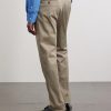 Straight-Leg Cotton-Blend Twill Trousers - BK