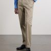 Straight-Leg Cotton-Blend Twill Trousers - FR