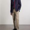 Straight-Leg Cotton-Blend Twill Trousers - OU