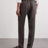Straight-Leg Pleated Linen Suit Trousers - BK