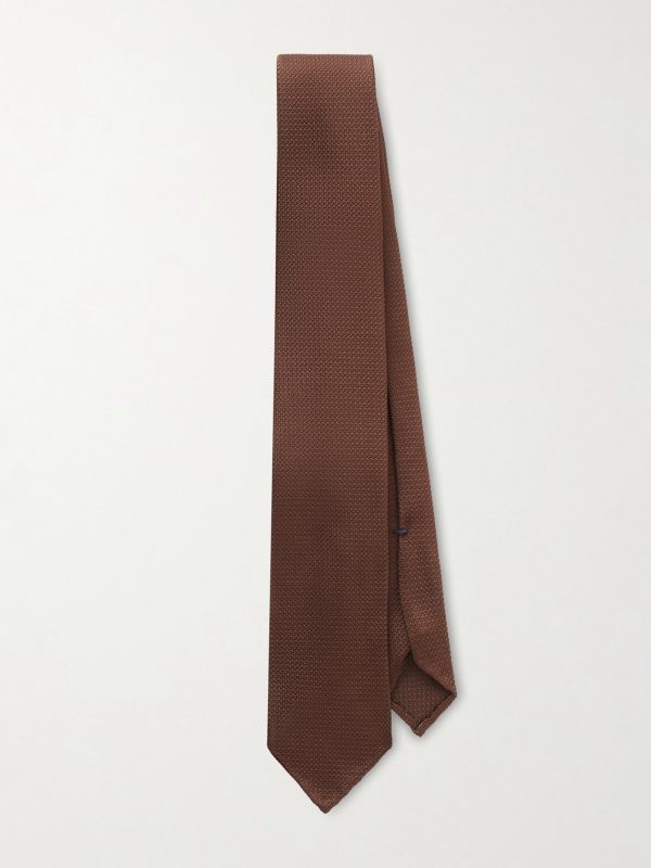 Houndstooth Silk-Jacquard Tie