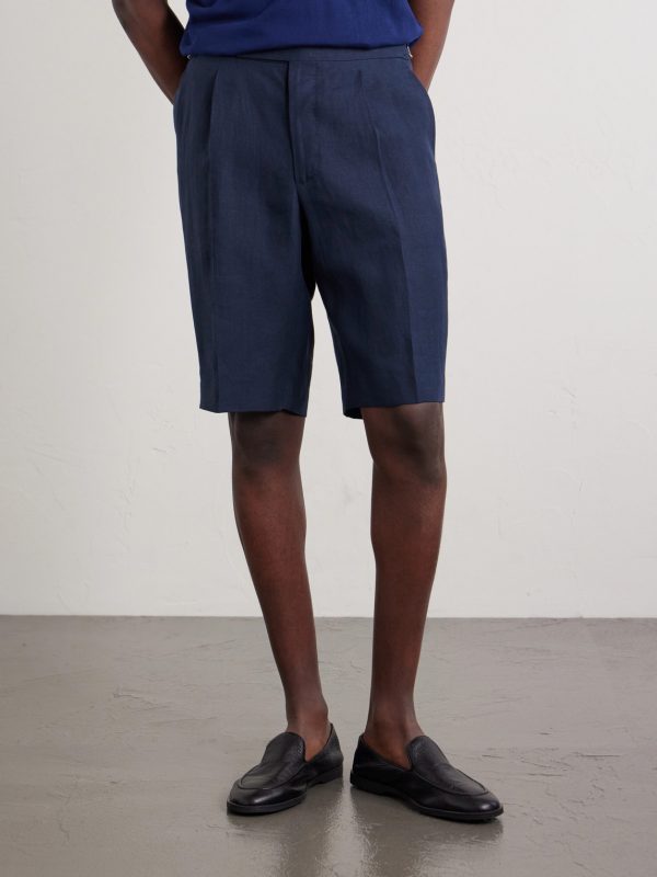 Straight-Leg Linen Shorts - FR Straight-Leg Linen Shorts - FR