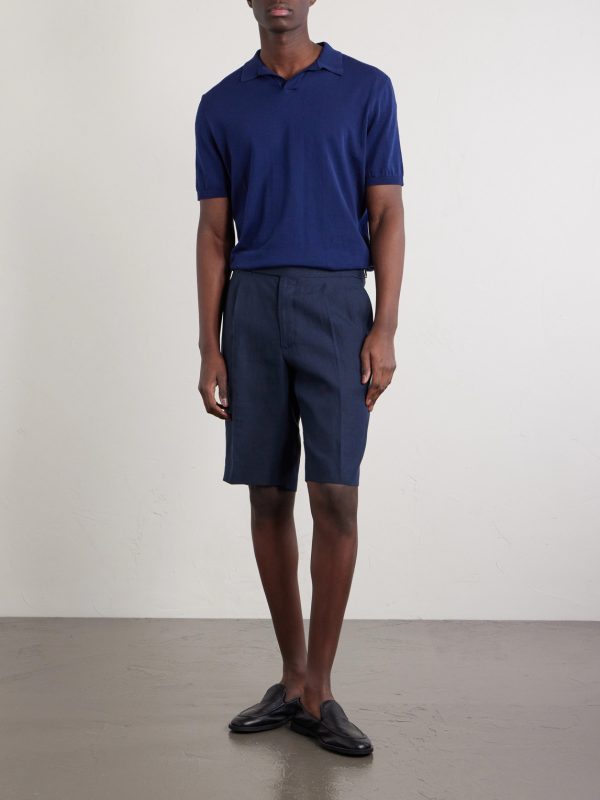Straight-Leg Linen Shorts - OU Straight-Leg Linen Shorts - OU