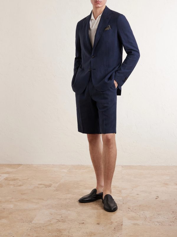 Straight-Leg Linen Shorts - OU2 Straight-Leg Linen Shorts - OU2