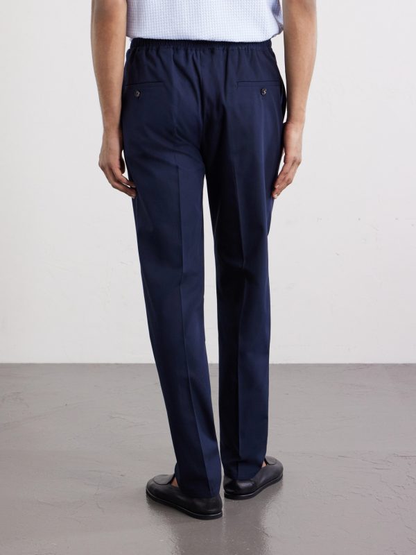Straight-Leg Pleated Cotton-Twill Trousers - BK Straight-Leg Pleated Cotton-Twill Trousers - BK