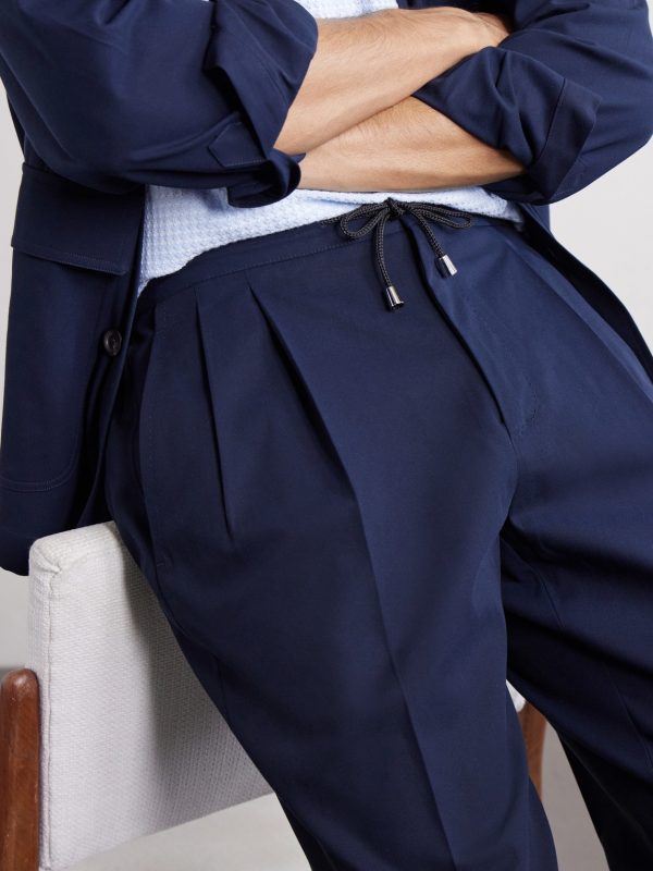 Straight-Leg Pleated Cotton-Twill Trousers - CU Straight-Leg Pleated Cotton-Twill Trousers - CU