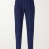 Straight-Leg Pleated Cotton-Twill Trousers Straight-Leg Pleated Cotton-Twill Trousers