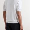 Ribbed Cotton Polo Shirt - BK Ribbed Cotton Polo Shirt - BK
