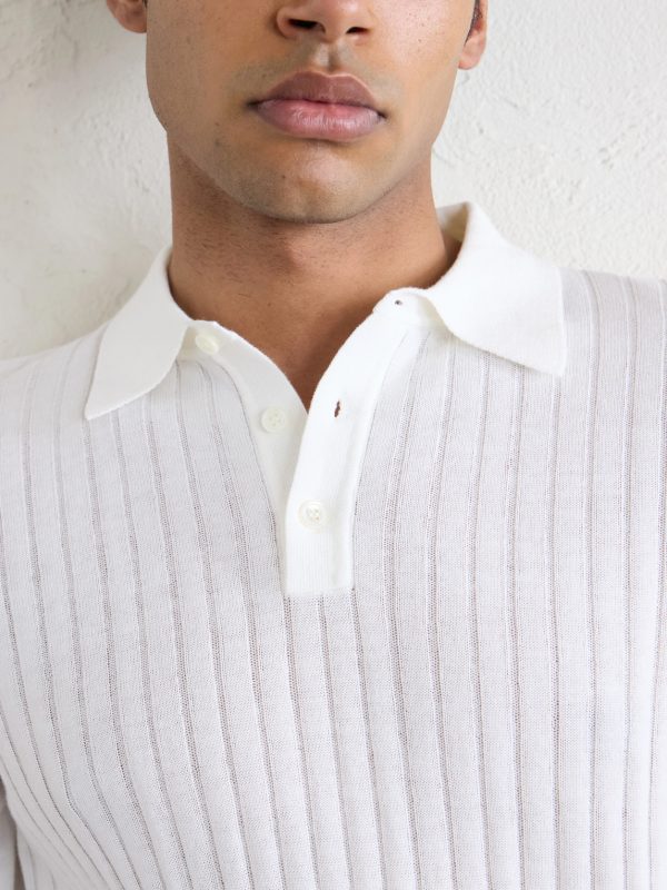 Ribbed Cotton Polo Shirt - CU Ribbed Cotton Polo Shirt - CU