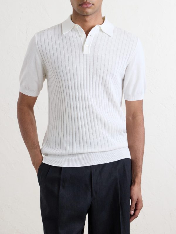 Ribbed Cotton Polo Shirt - FR Ribbed Cotton Polo Shirt - FR