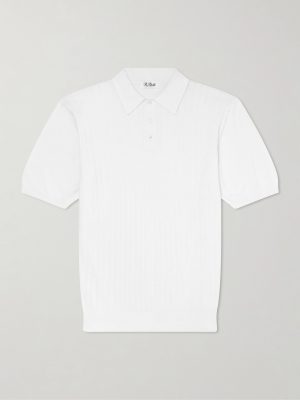 Ribbed Cotton Polo Shirt