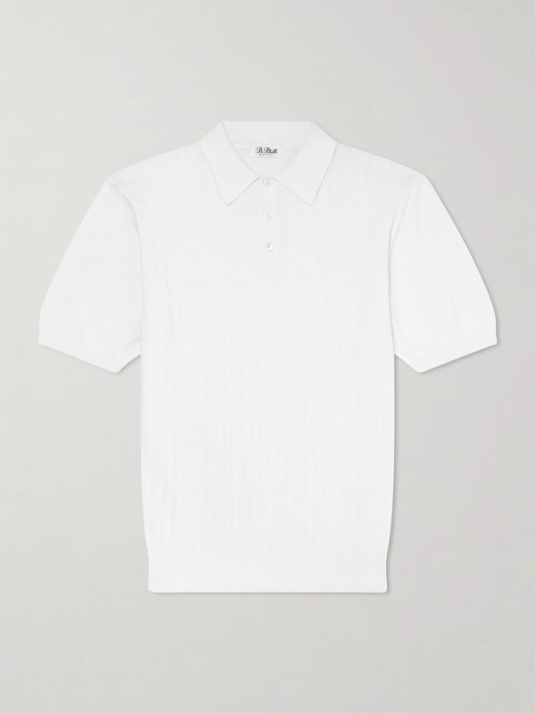Ribbed Cotton Polo Shirt Ribbed Cotton Polo Shirt