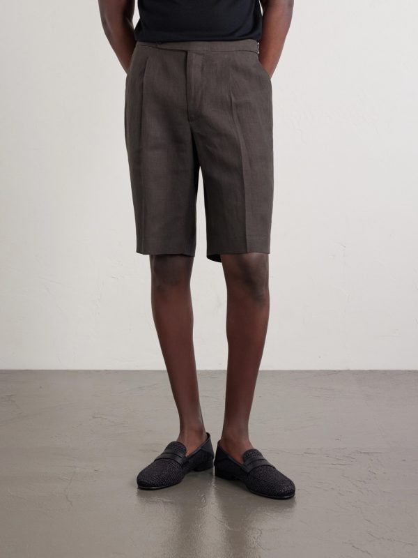 Straight-Leg Linen Shorts - FR Straight-Leg Linen Shorts - FR