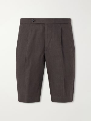 Straight-Leg Linen Shorts Straight-Leg Linen Shorts