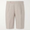 Straight-Leg Linen Shorts