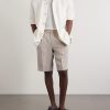 Straight-Leg Linen Shorts - OU