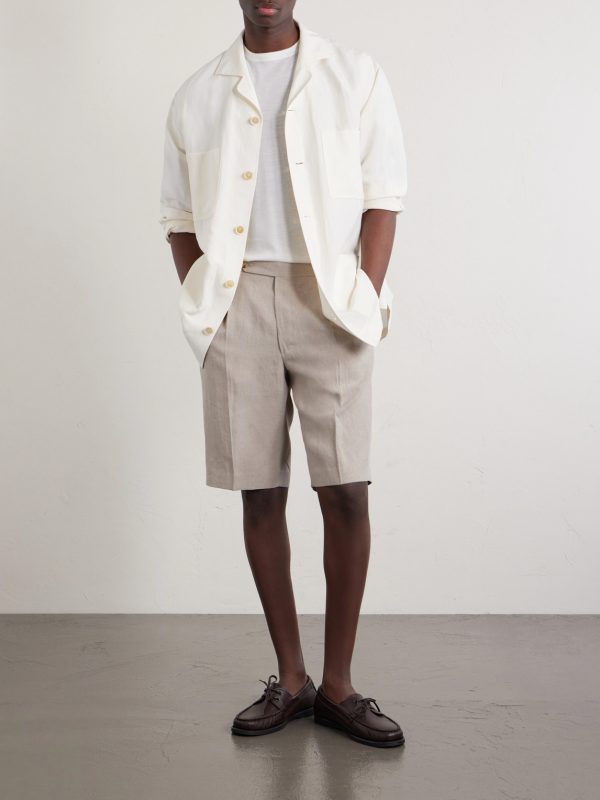 Straight-Leg Linen Shorts - OU