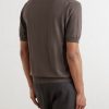 Ribbed Cotton Polo Shirt - BK Ribbed Cotton Polo Shirt - BK
