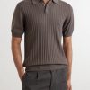 Ribbed Cotton Polo Shirt - FR Ribbed Cotton Polo Shirt - FR