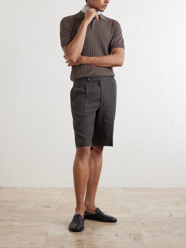 Ribbed Cotton Polo Shirt - OU Ribbed Cotton Polo Shirt - OU