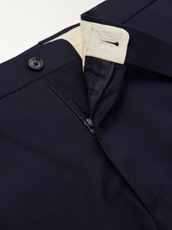 Straight-Leg Wool-Blend Suit Trousers - E1 Straight-Leg Wool-Blend Suit Trousers - E1