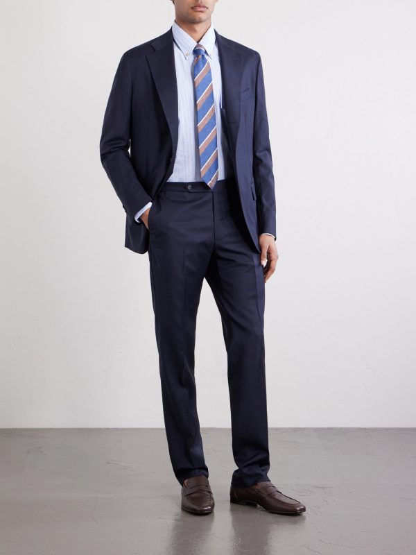 Straight-Leg Wool-Blend Suit Trousers - OU Straight-Leg Wool-Blend Suit Trousers - OU