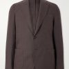 Linen Single-Breasted Suit Jacket