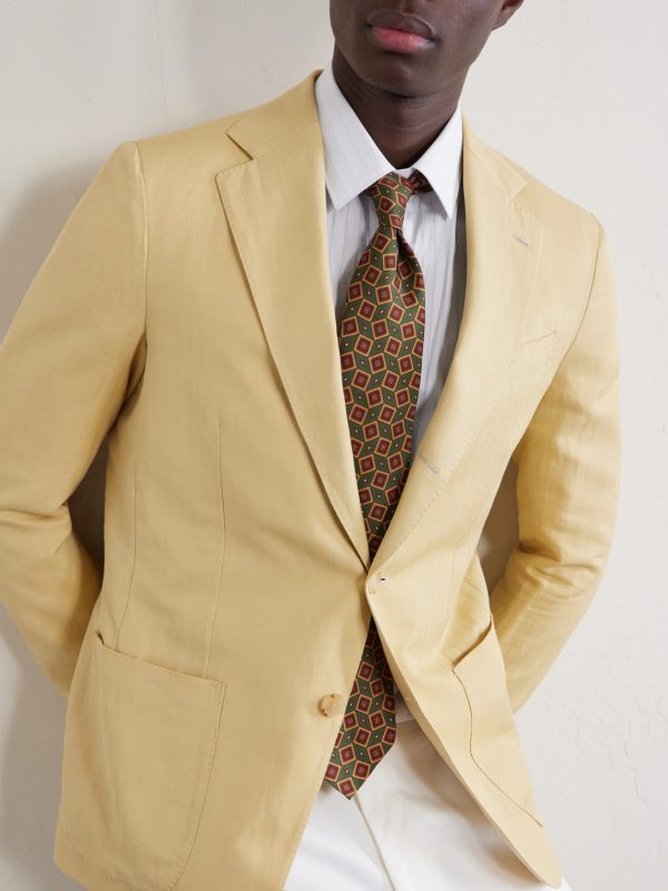 Linen and Cotton-Blend Blazer - CU Linen and Cotton-Blend Blazer - CU