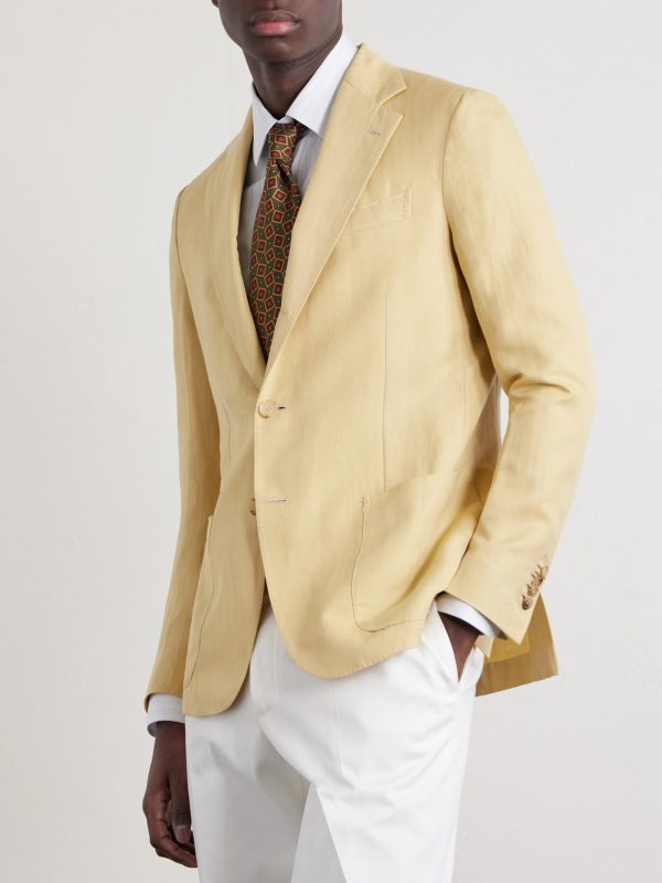 Linen and Cotton-Blend Blazer - FR Linen and Cotton-Blend Blazer - FR