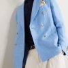 Double-Breasted Linen Blazer - CU Double-Breasted Linen Blazer - CU