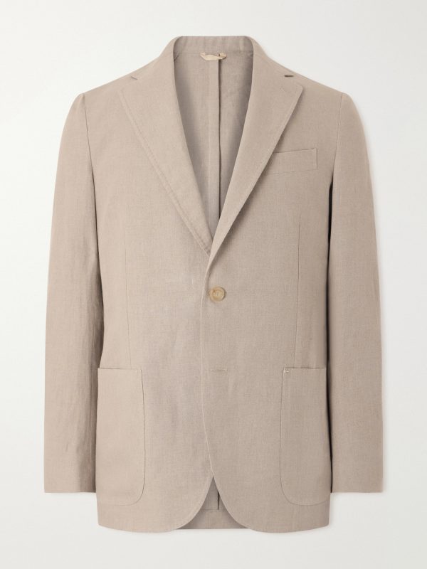 Linen Single-Breasted Suit Jacket Linen Single-Breasted Suit Jacket