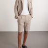 Linen Single-Breasted Suit Jacket - OU Linen Single-Breasted Suit Jacket - OU