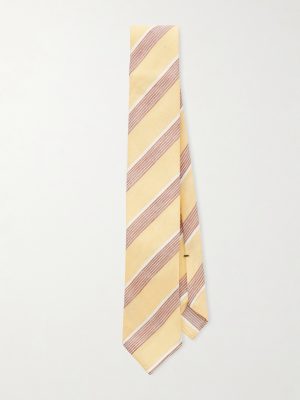 7cm Striped Linen and Silk-Blend Tie
