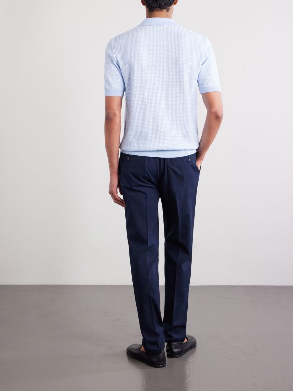 Cotton-Jacquard Polo Shirt - BK Cotton-Jacquard Polo Shirt - BK