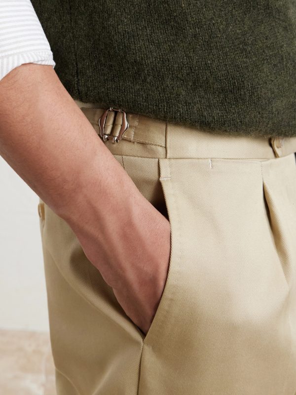 Straight-Leg Cotton-Blend Twill Trousers - CU