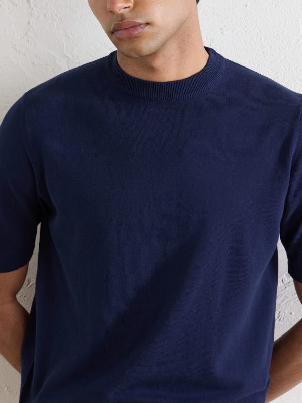 Knitted Cotton T-Shirt - CU Knitted Cotton T-Shirt - CU