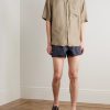 Straight-Leg Printed Silk-Twill Shorts - OU Straight-Leg Printed Silk-Twill Shorts - OU