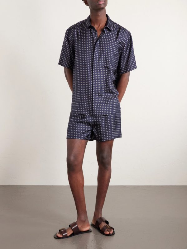 Printed Silk-Voile Shirt - OU Printed Silk-Voile Shirt - OU