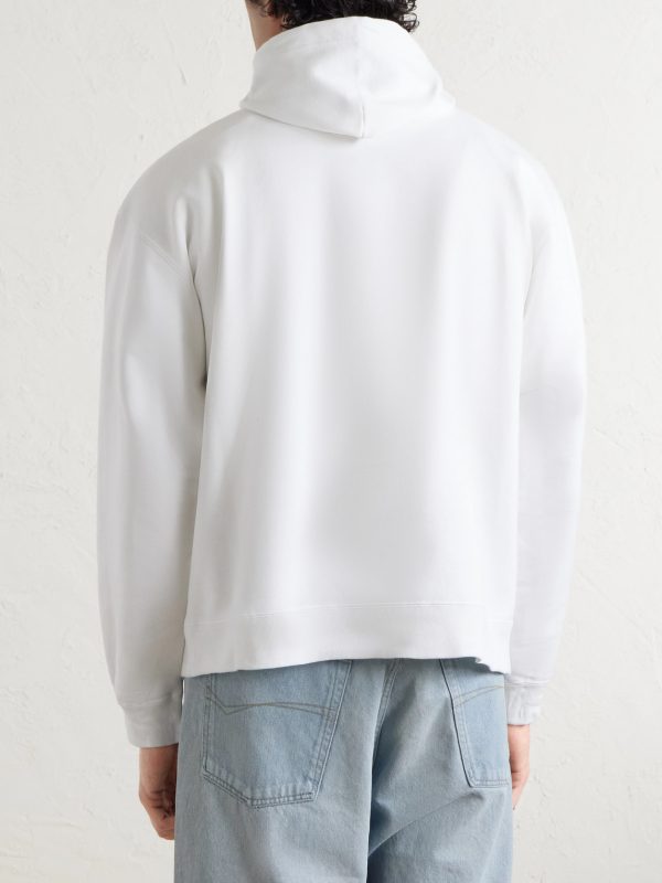 Oversized Printed Cotton-Jersey Hoodie - BK Oversized Printed Cotton-Jersey Hoodie - BK