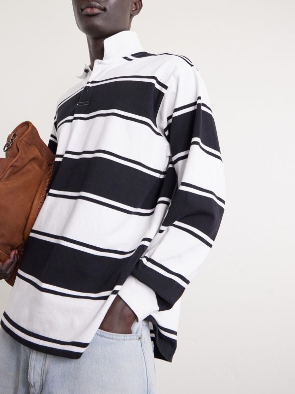 Stripe Cotton Polo Shirt - CU Stripe Cotton Polo Shirt - CU